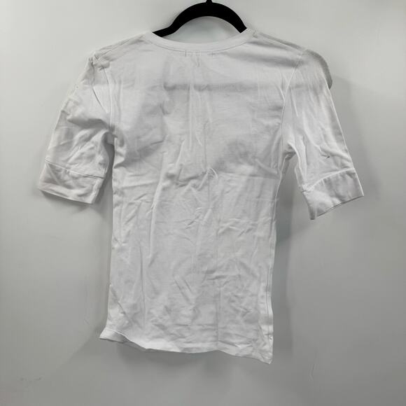 Active Basic white v neck top - Picture 5 of 5